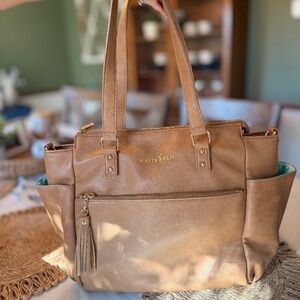 White Elm Gemini Convertible Backpack Almond